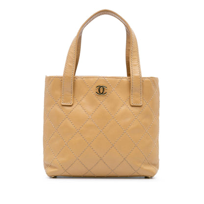 Chanel Cc Wild Stitch Calfskin Handbag