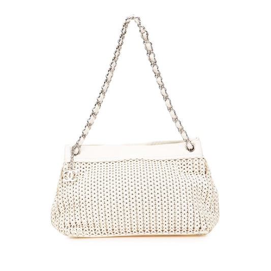 Chanel Cc Woven Caviar Shoulder Bag
