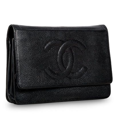 Chanel Wallet On Chain Caviar Black Crossbody Style 3