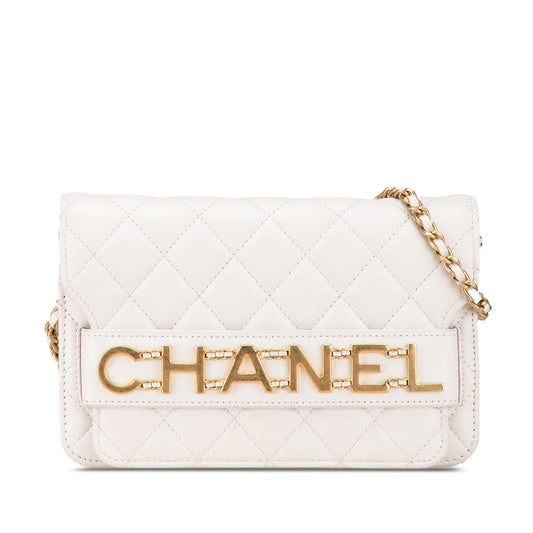 Chanel Calfskin Enchained Flap Wallet On Chain