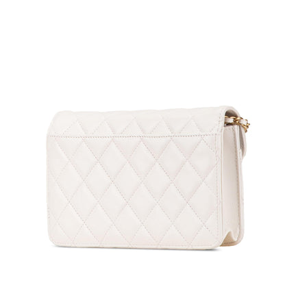 Chanel Calfskin Enchained Flap Wallet On Chain