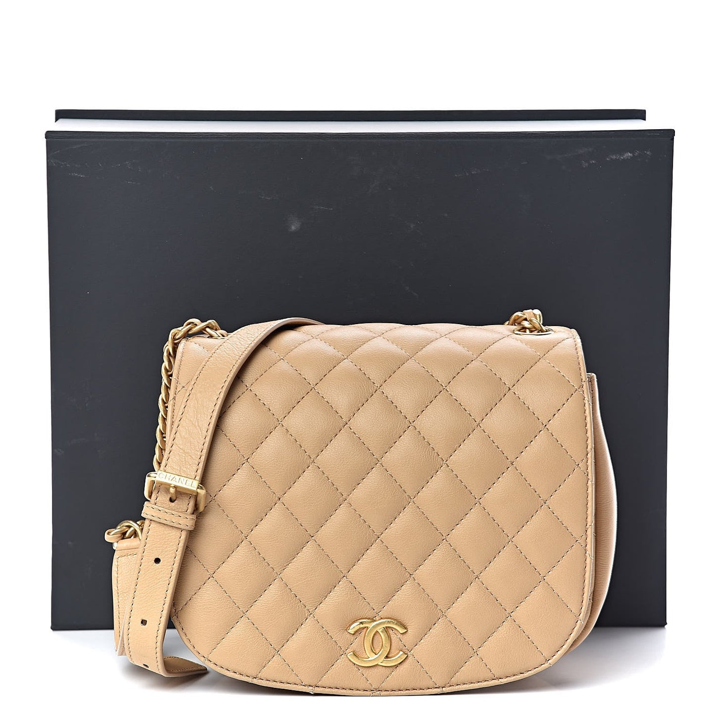 Chanel Flap Quilted Calfskin Leather Shoulder Bag