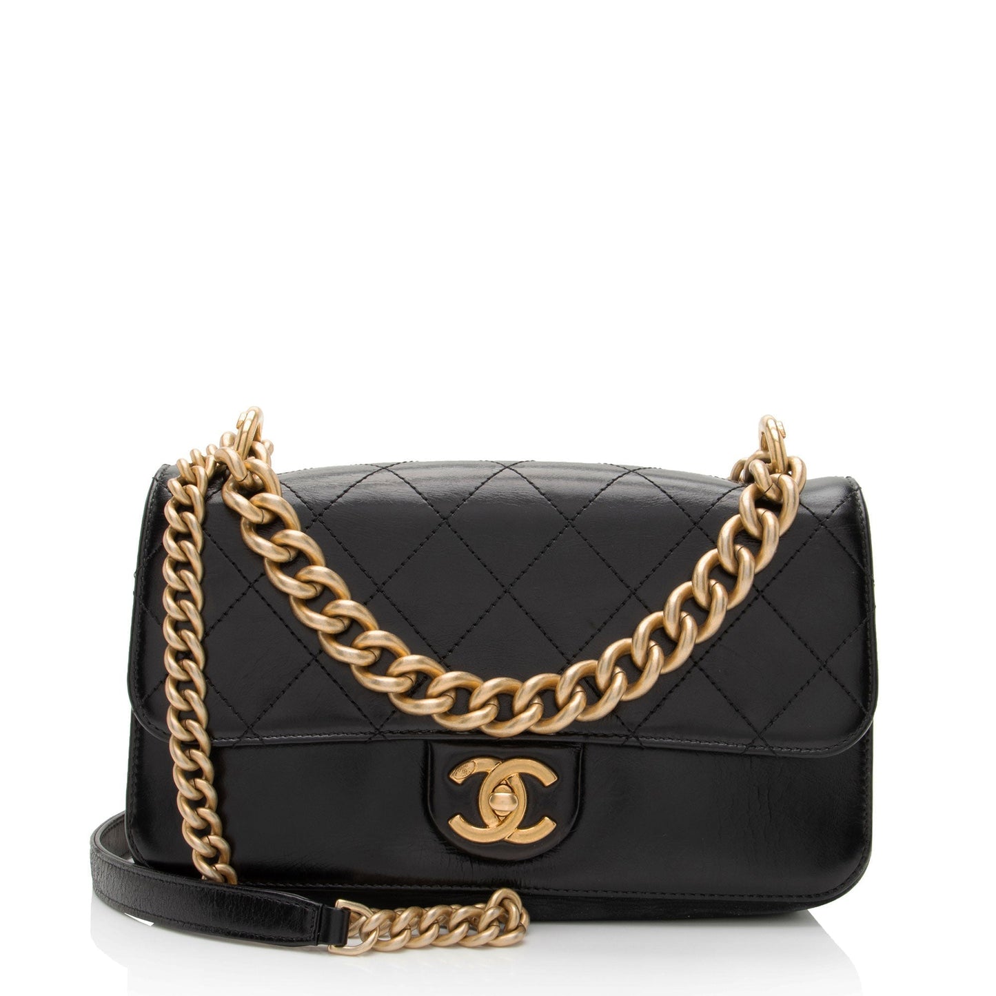 Chanel Flap Small Calfskin Shoulder Bag