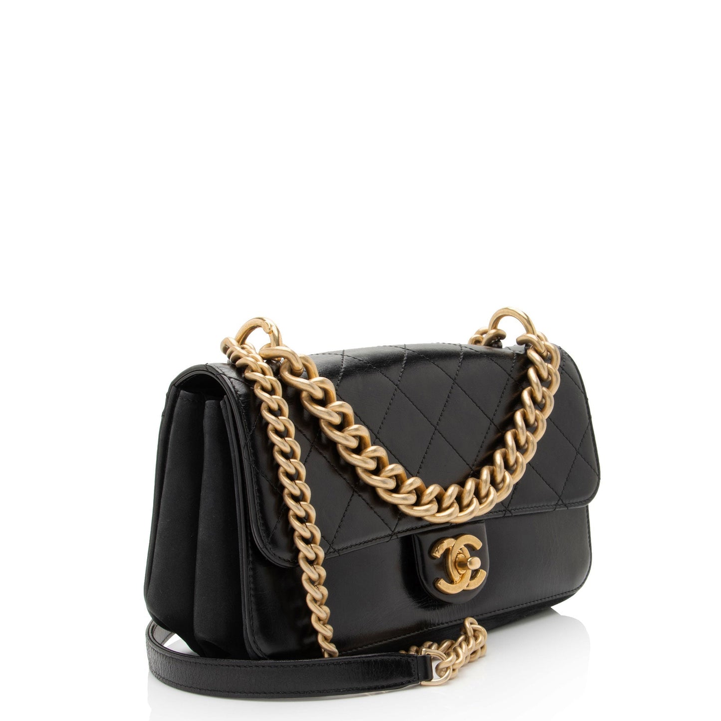 Chanel Flap Small Calfskin Shoulder Bag