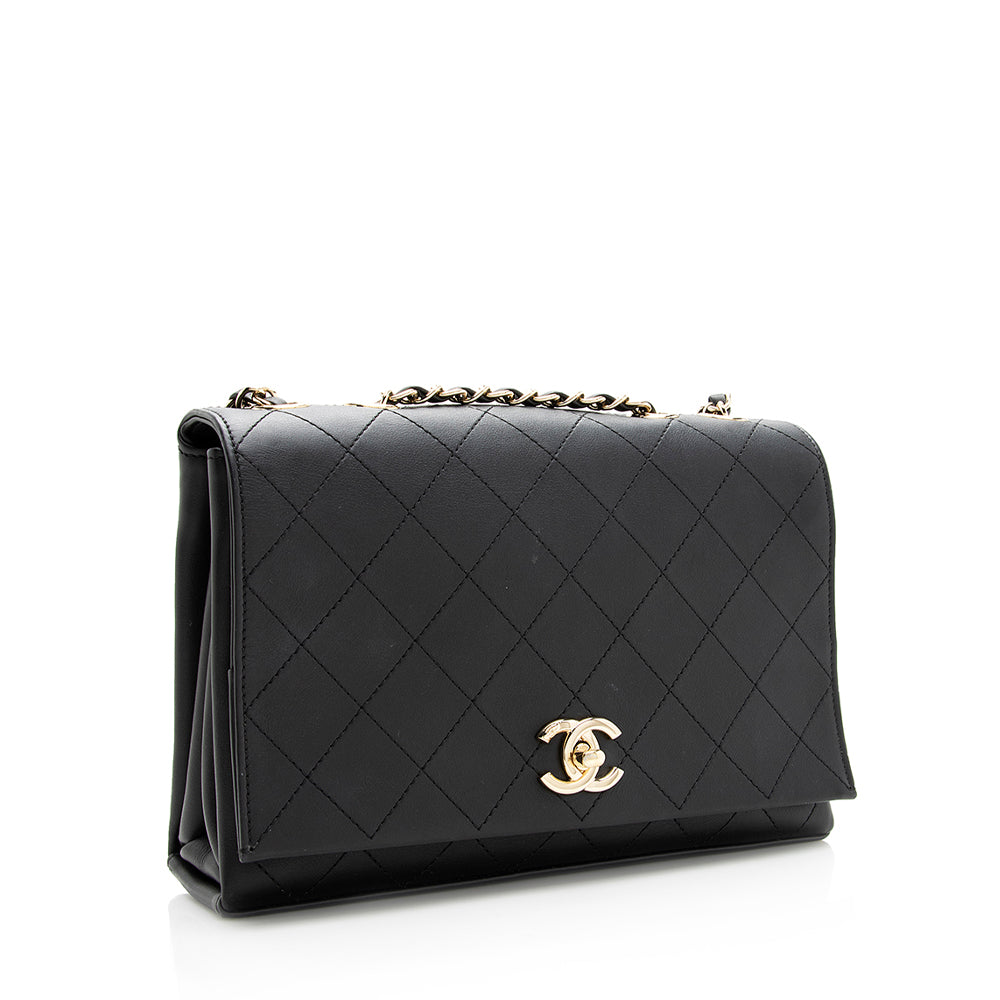 Chanel Flap Calfskin Shoulder Bag Style