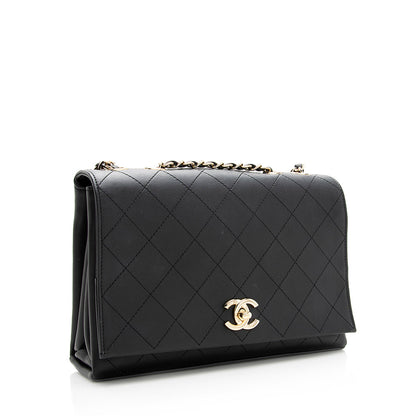 Chanel Flap Calfskin Shoulder Bag Style