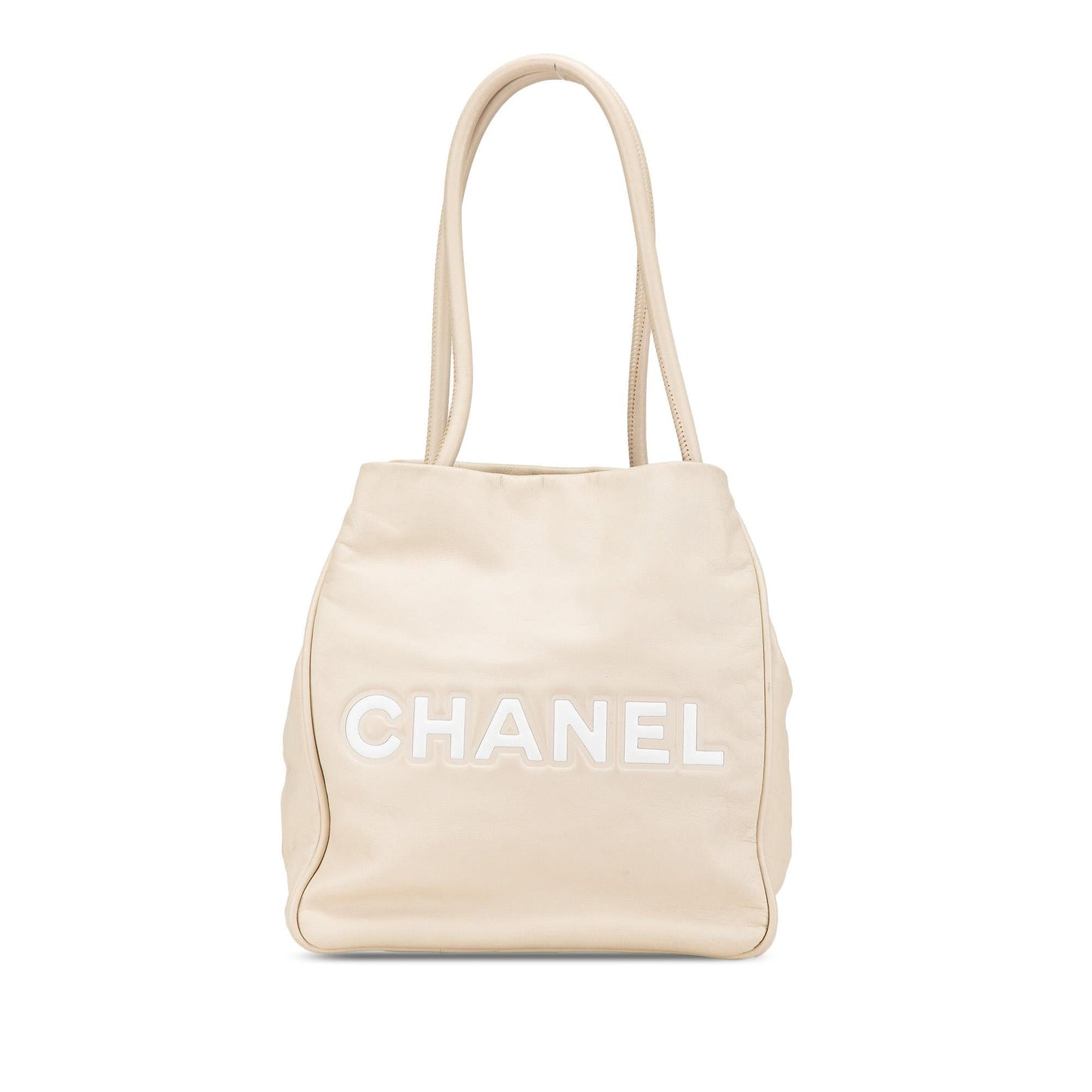 Chanel Camellia Lambskin Logo Tote