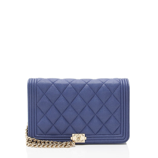 Chanel Boy Caviar Gold Crossbody