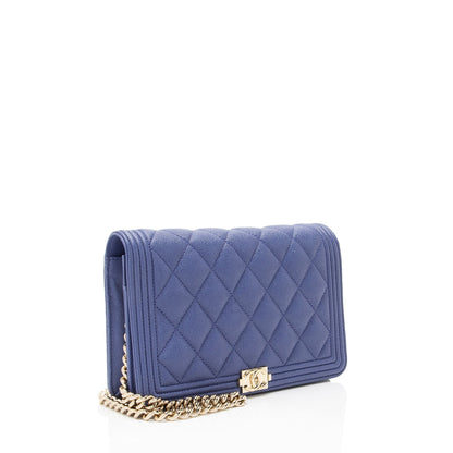 Chanel Boy Caviar Gold Crossbody