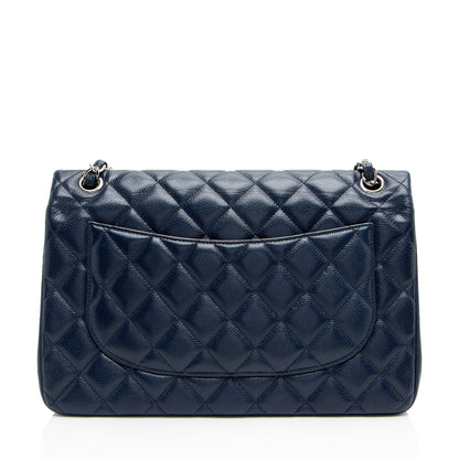Chanel Caviar Leather Classic Jumbo Double Flap Bag