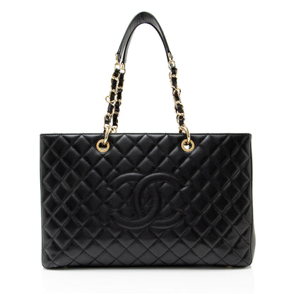 Chanel Caviar Leather Xl Grand Shopping Tote