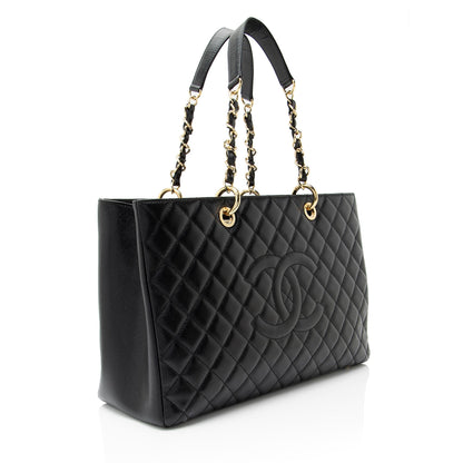 Chanel Caviar Leather Xl Grand Shopping Tote