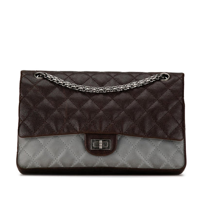 Chanel Caviar And Iridescent Calfskin Reissue 2 55 Double Flap 226