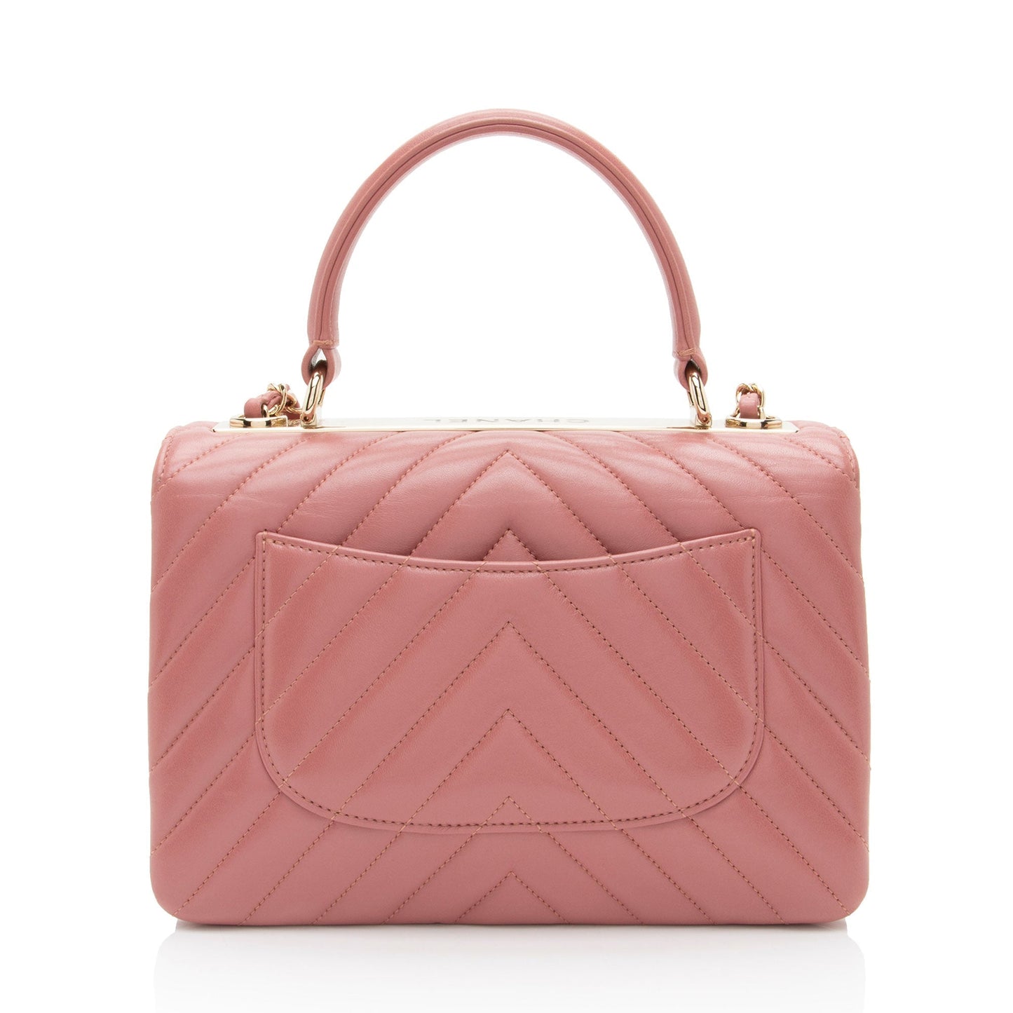 Chanel Chevron Lambskin Trendy Cc Small Top Handle