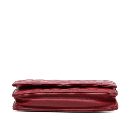 Chanel Gabrielle Lambskin Red Crossbody Style 2