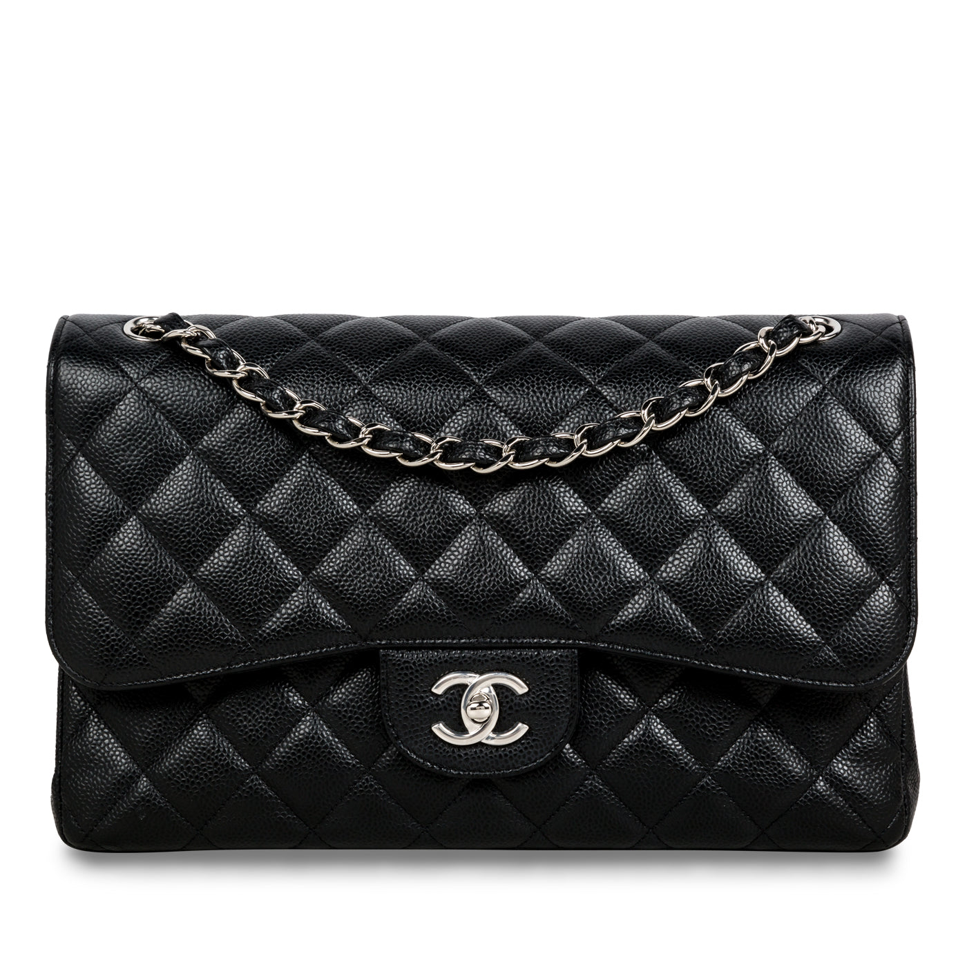 Chanel Classic Flap Caviar Black Shoulder Bag Style 32
