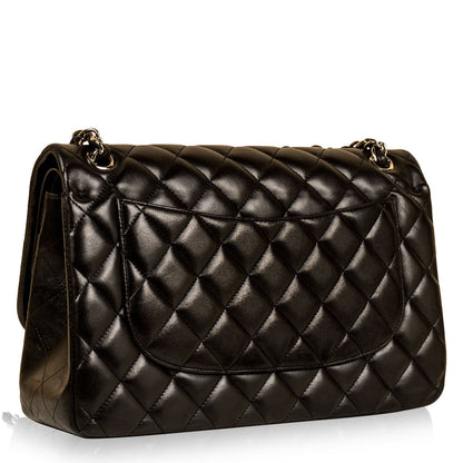 Chanel Classic Flap Lambskin Black Shoulder Bag Style 54