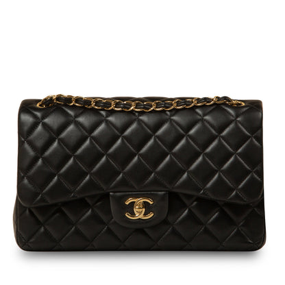 Chanel Classic Flap Lambskin Black Shoulder Bag Style 48