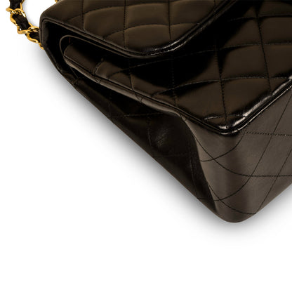 Chanel Classic Flap Lambskin Black Shoulder Bag Style 55