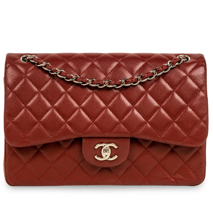 Chanel Classic Flap Caviar Silver Shoulder Bag Style 11