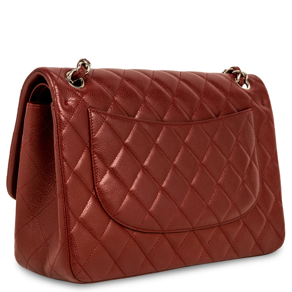 Chanel Classic Flap Caviar Silver Shoulder Bag Style 11