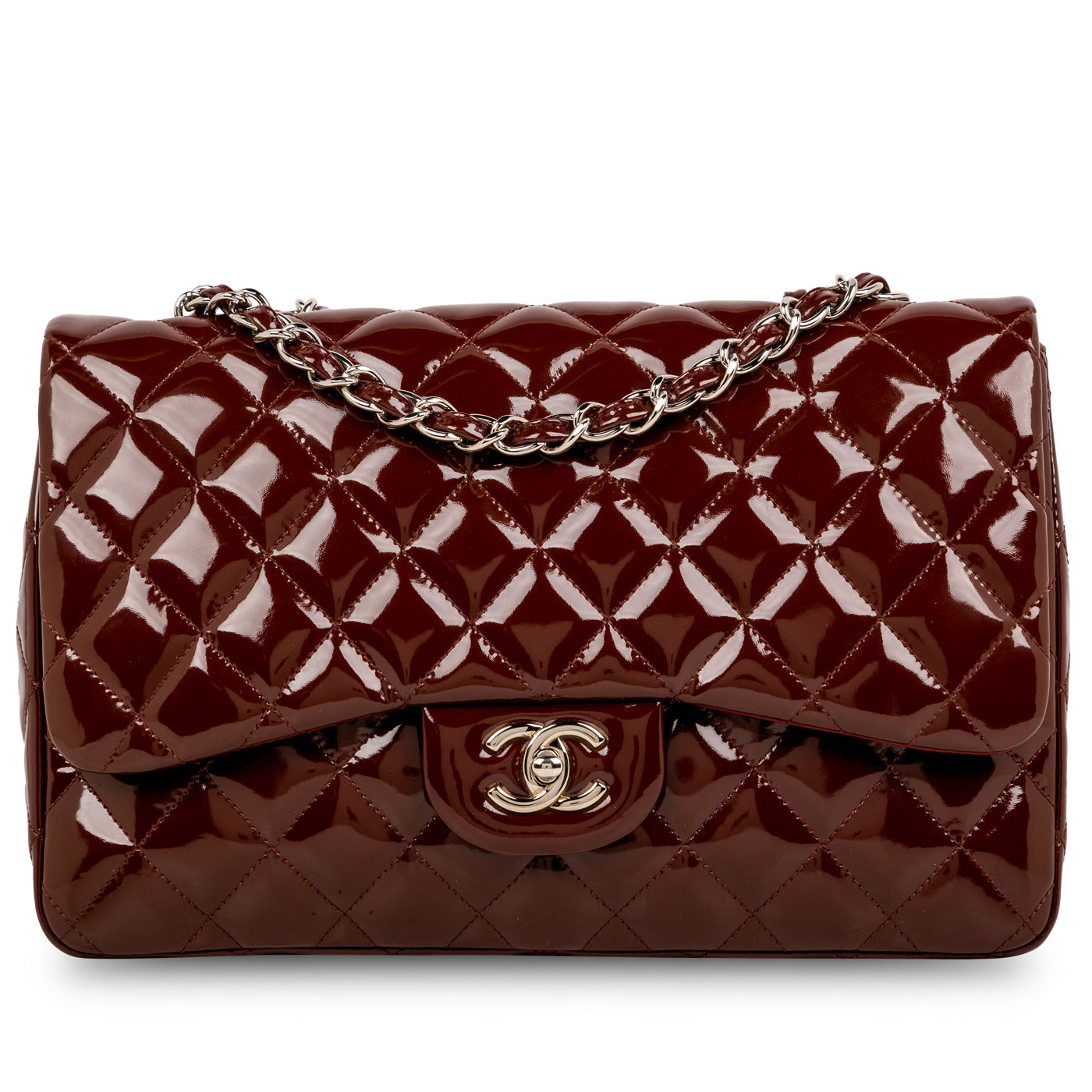 Chanel Classic Flap Patent Leather Black Shoulder Bag Patent Leather