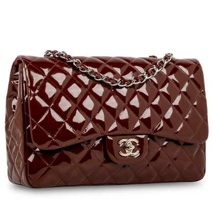 Chanel Classic Flap Patent Leather Black Shoulder Bag Patent Leather