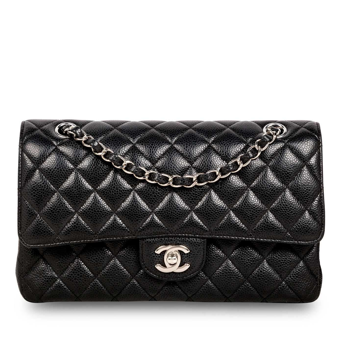 Chanel Classic Flap Caviar Black Shoulder Bag Style 88