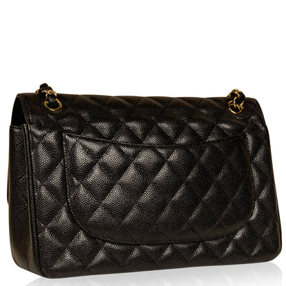 Chanel Classic Flap Caviar Black Shoulder Bag Style 34
