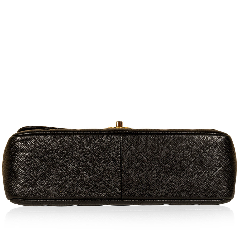 Chanel Classic Flap Caviar Black Shoulder Bag Style 34