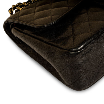Chanel Classic Flap Caviar Black Shoulder Bag Style 34