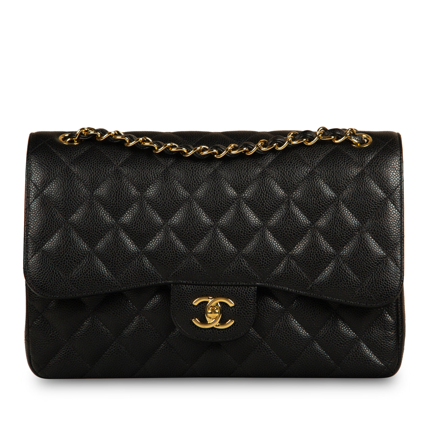 Chanel Classic Flap Caviar Black Shoulder Bag Style 40
