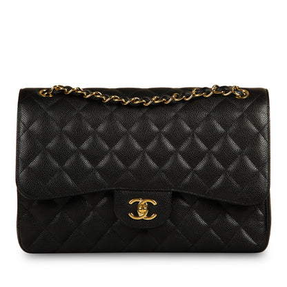 Chanel Classic Flap Caviar Black Shoulder Bag Style 40