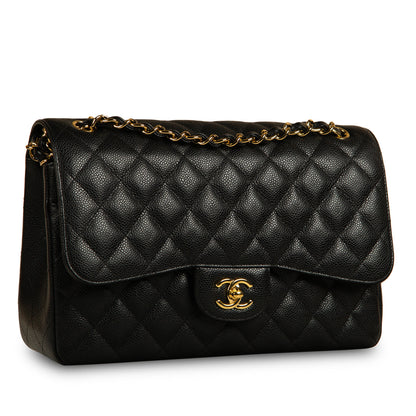 Chanel Classic Flap Caviar Black Shoulder Bag Style 40