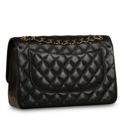 Chanel Classic Flap Caviar Black Shoulder Bag Style 40