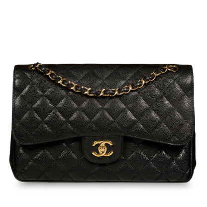 Chanel Classic Flap Lambskin Black Shoulder Bag Style 50
