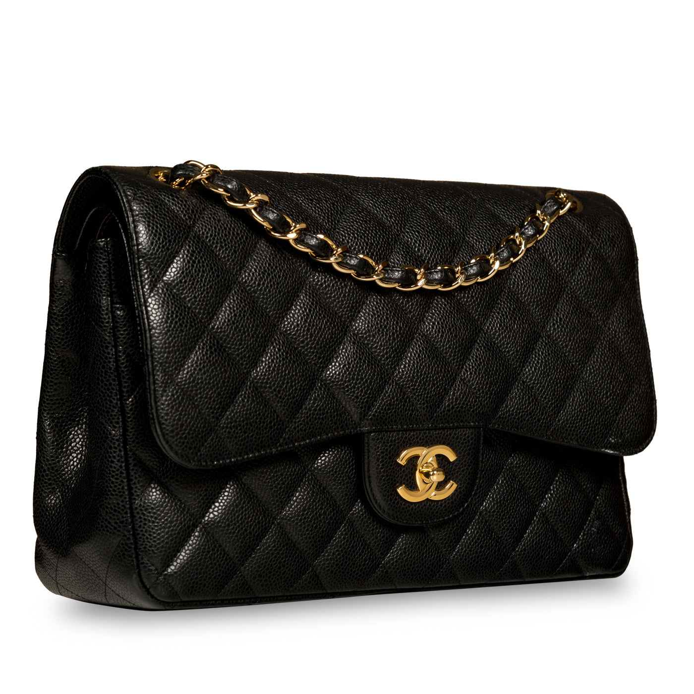 Chanel Classic Flap Lambskin Black Shoulder Bag Style 50