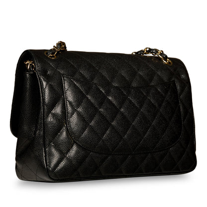 Chanel Classic Flap Lambskin Black Shoulder Bag Style 50