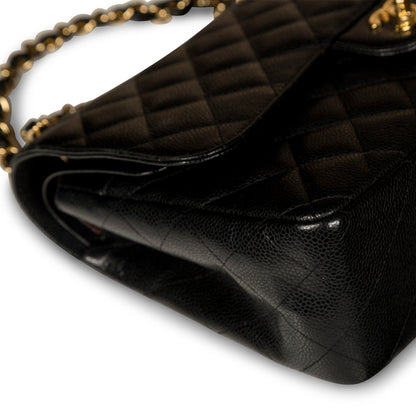 Chanel Classic Flap Lambskin Black Shoulder Bag Style 50