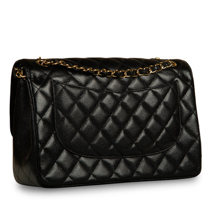Chanel Classic Flap Caviar Black Shoulder Bag Style 27