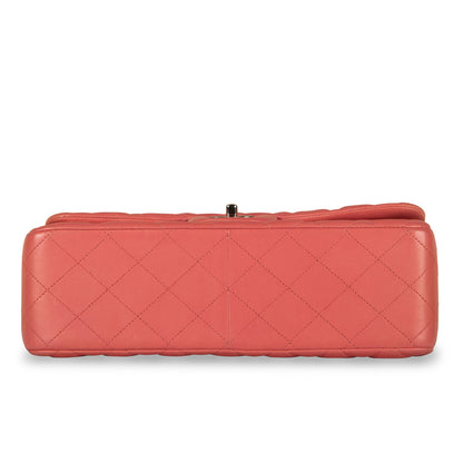 Chanel Classic Flap Lambskin Silver Shoulder Bag Style 8