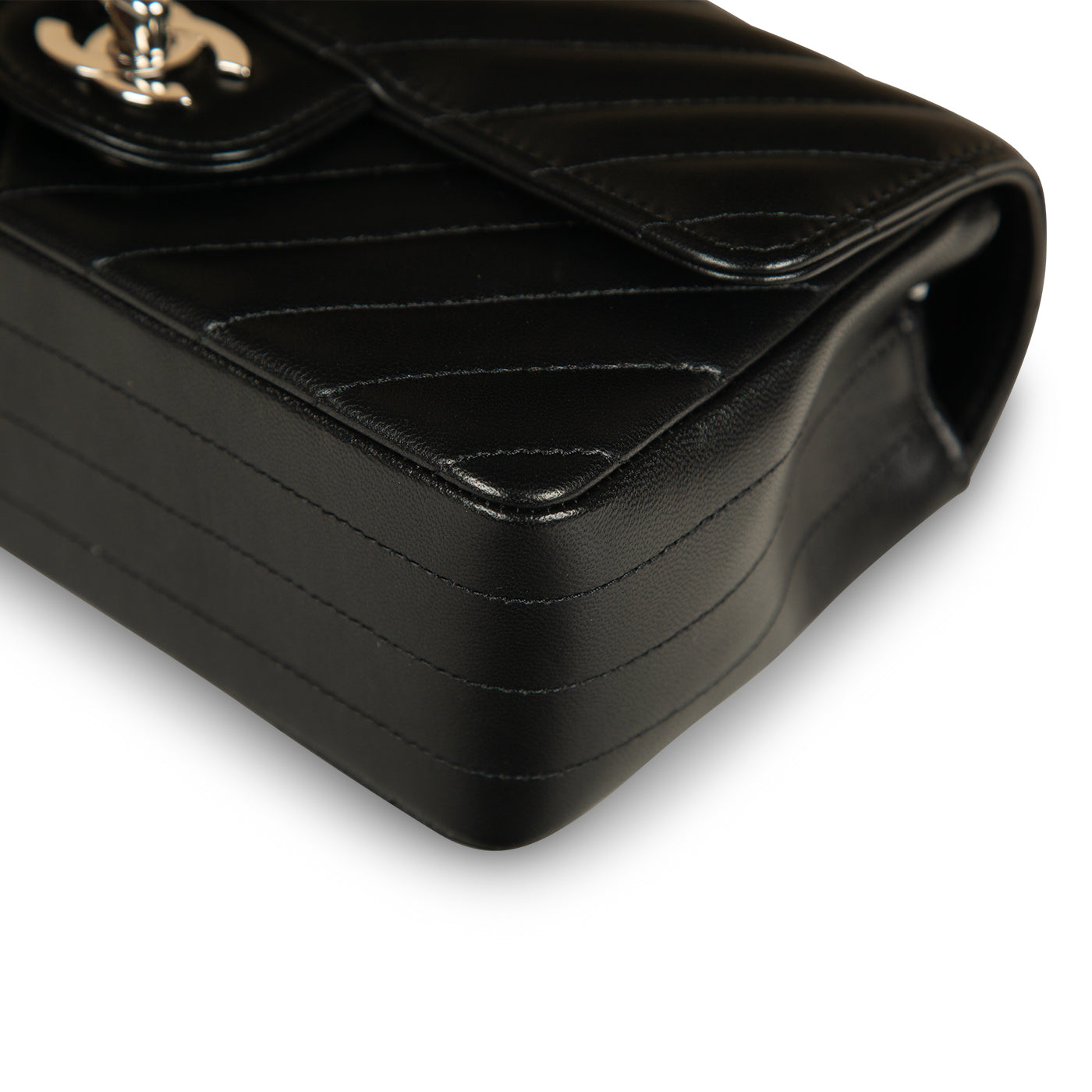 Chanel Classic Flap Lambskin Black Shoulder Bag Style 180