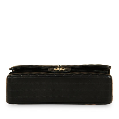 Chanel Classic Flap Lambskin Black Shoulder Bag Style 118