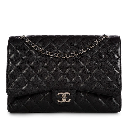 Chanel Classic Flap Caviar Black Shoulder Bag Style 45