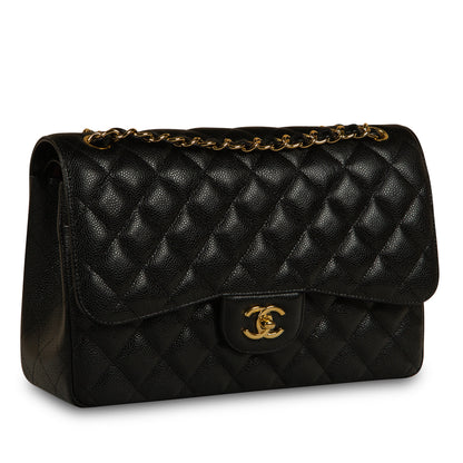 Chanel Classic Flap Lambskin Black Shoulder Bag Style 72