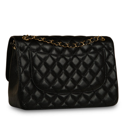 Chanel Classic Flap Lambskin Black Shoulder Bag Style 72