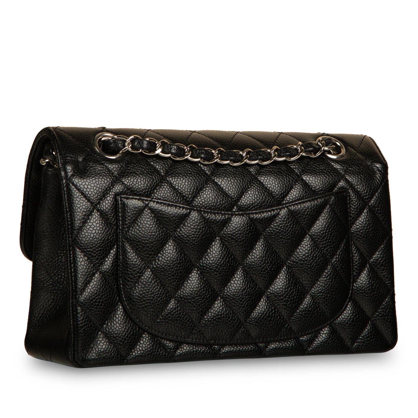 Chanel Classic Flap Caviar Black Shoulder Bag Style 124