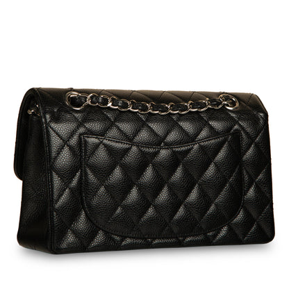 Chanel Classic Flap Caviar Black Shoulder Bag Style 124