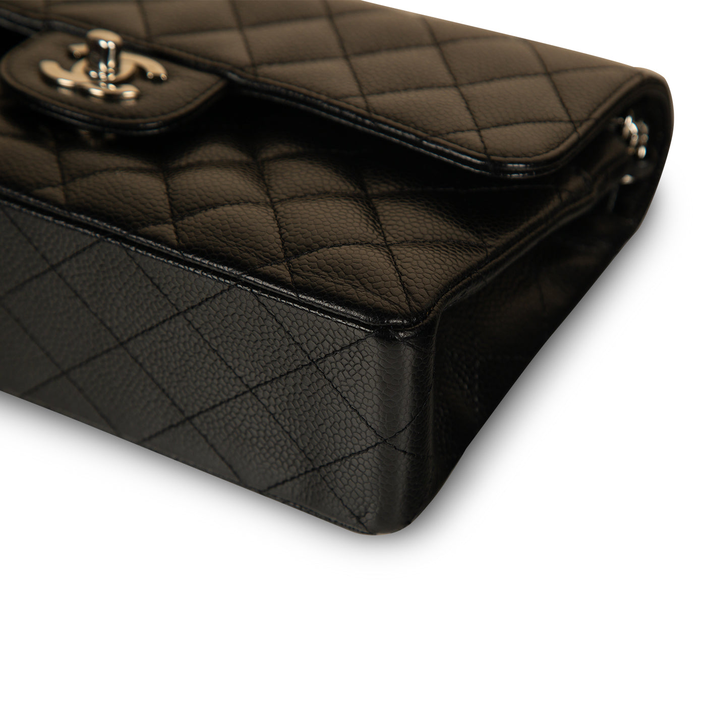 Chanel Classic Flap Caviar Black Shoulder Bag Style 124