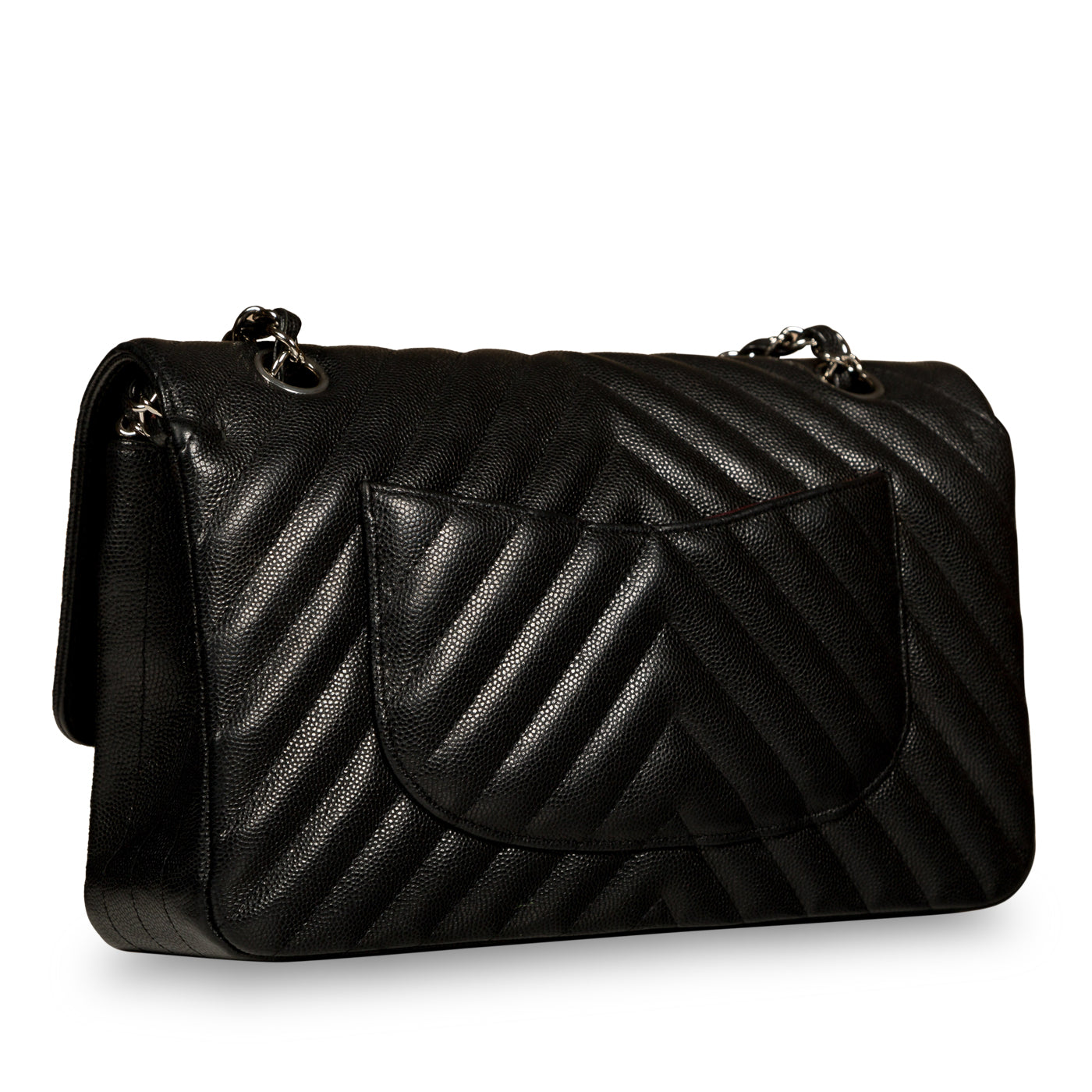 Chanel Classic Flap Caviar Black Shoulder Bag Style 82